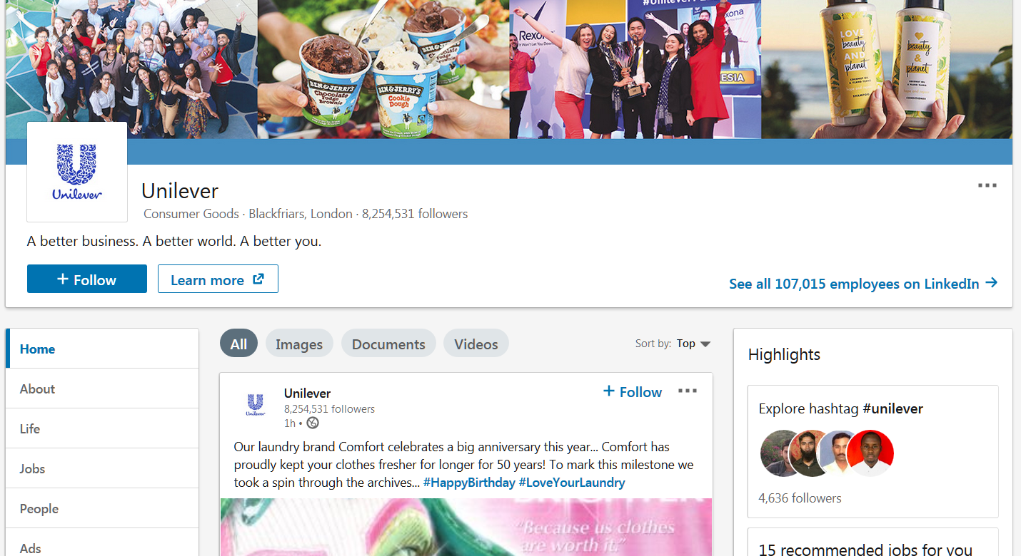 linkedin marketing tips you should know about: unilever